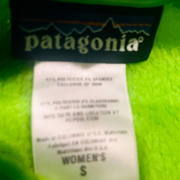 GREEN 🟢🟢Women’s 💚💚 PATAGONIA FULL ZIP JACKET SIZE SMALL - Picture 3 of 3